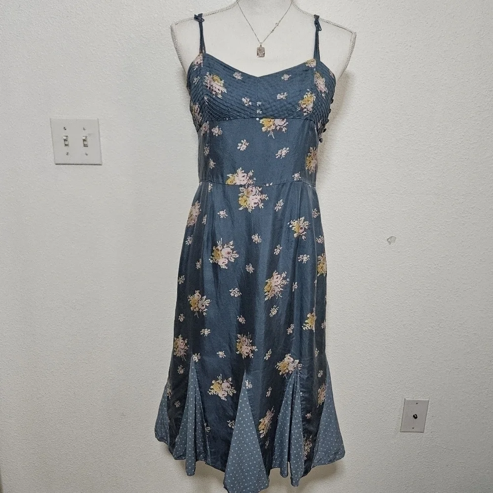 Tibi silk floral dress size 10